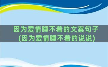 因为爱情睡不着的文案句子(因为爱情睡不着的说说)