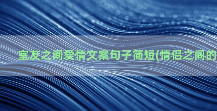 室友之间爱情文案句子简短(情侣之间的爱情文案)