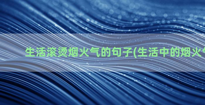 生活滚烫烟火气的句子(生活中的烟火气400字)