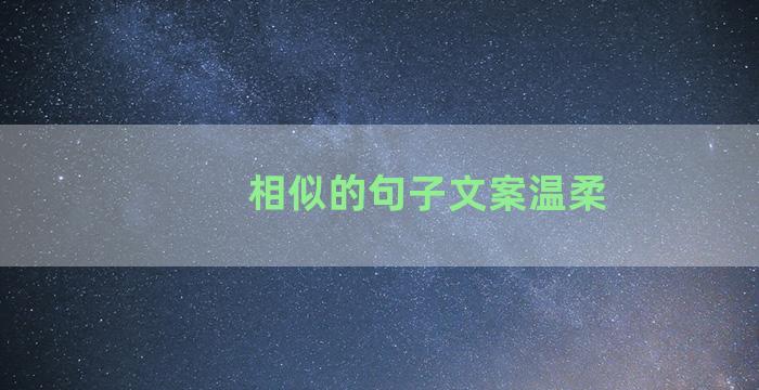 相似的句子文案温柔